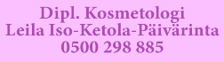Dipl. kosmetologi Leila Iso-Ketola-Päivärinta logo